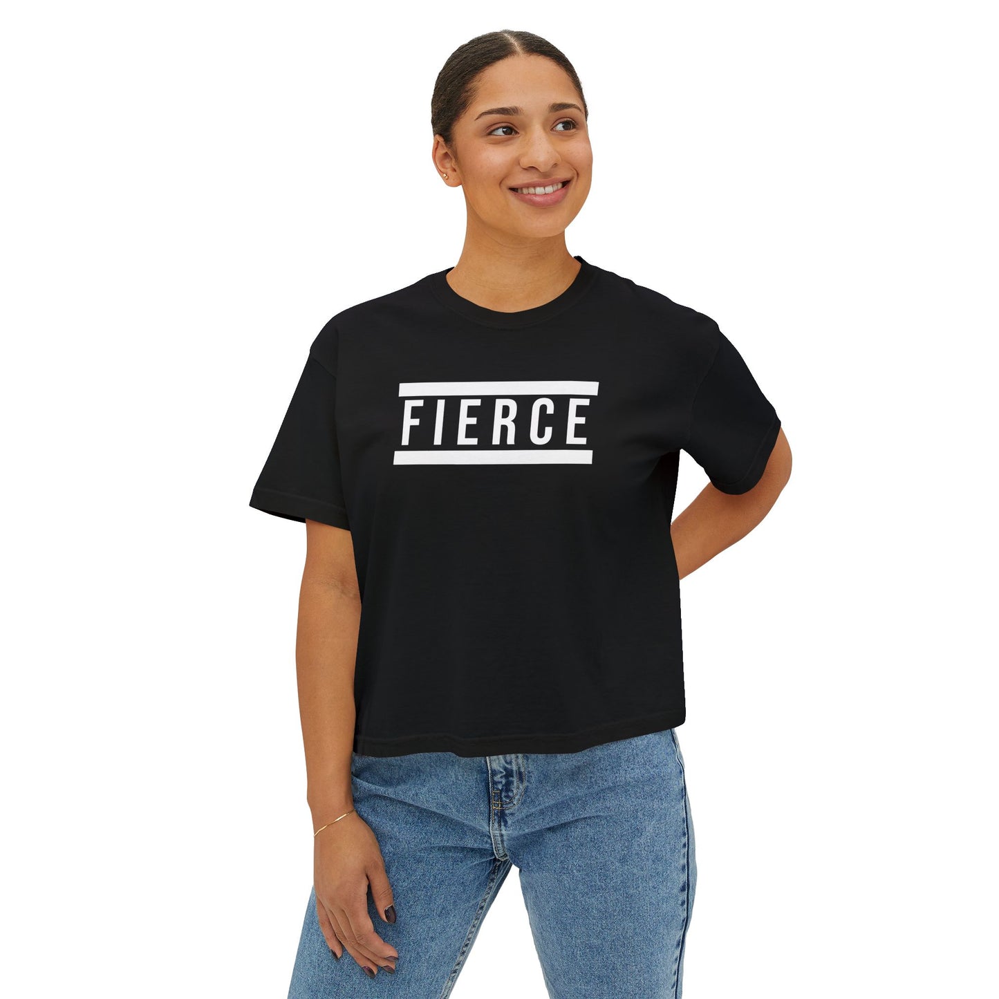 FIERCE | Heavyweight Cropped T-Shirt – Premium Cotton, Minimalist Statement – CAN