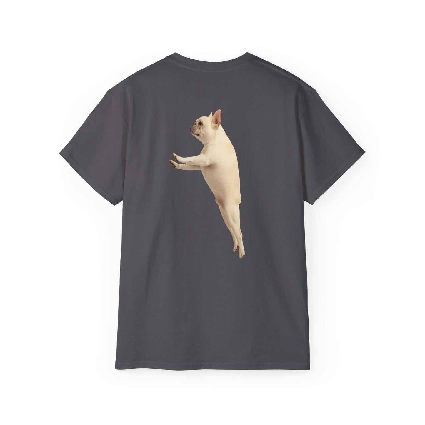 Here for Leg Day | Funny Gym T-Shirt with French Bulldog Graphic – Unisex