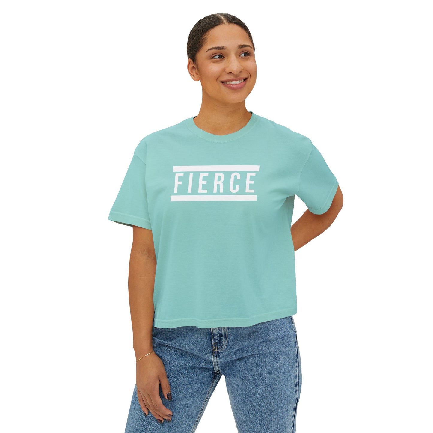 FIERCE | Heavyweight Cropped T-Shirt – Premium Cotton, Minimalist Statement