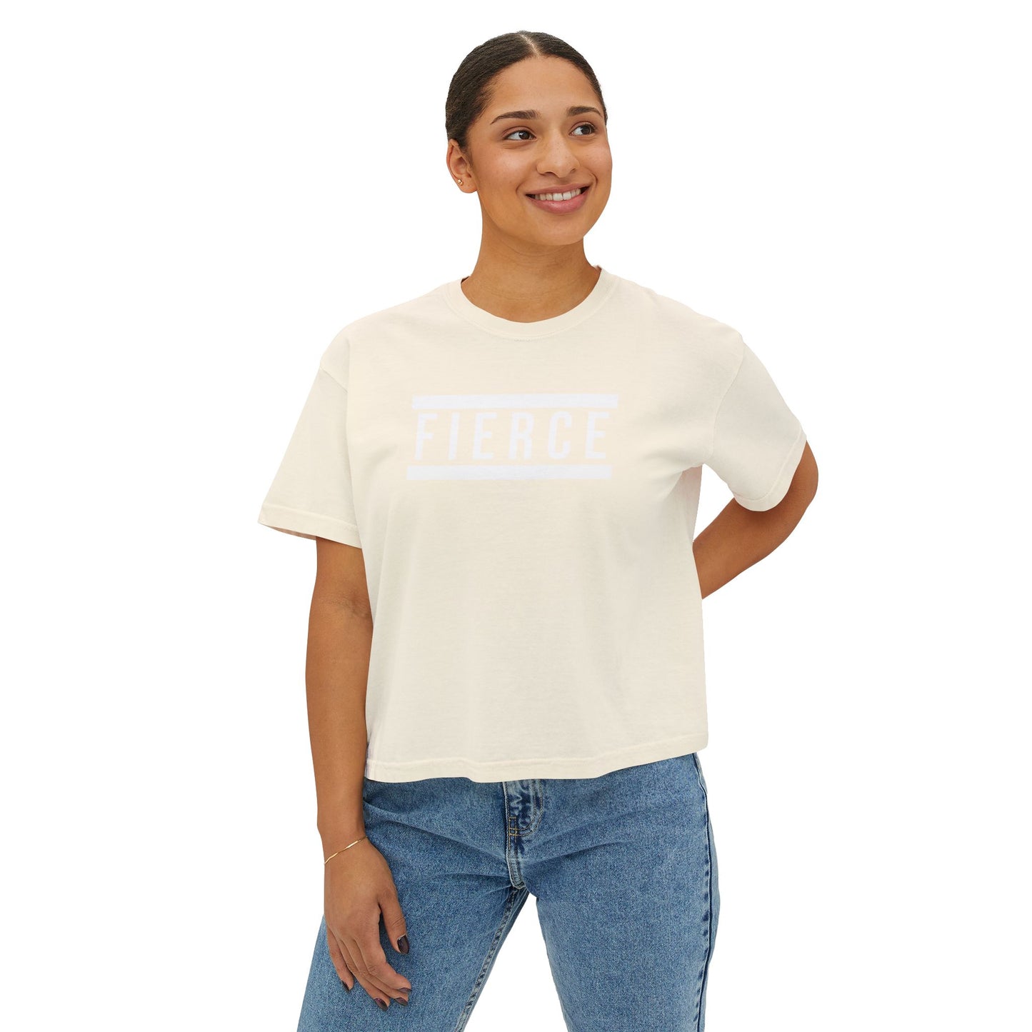 FIERCE | Heavyweight Cropped T-Shirt – Premium Cotton, Minimalist Statement – CAN