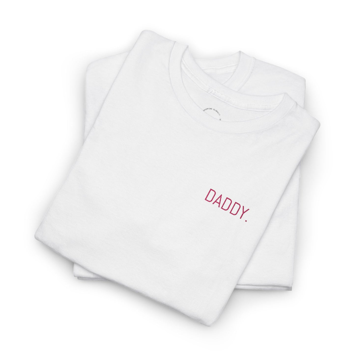 PAPA. | T-shirt brodé en coton épais – Unisexe, minimaliste – CAN