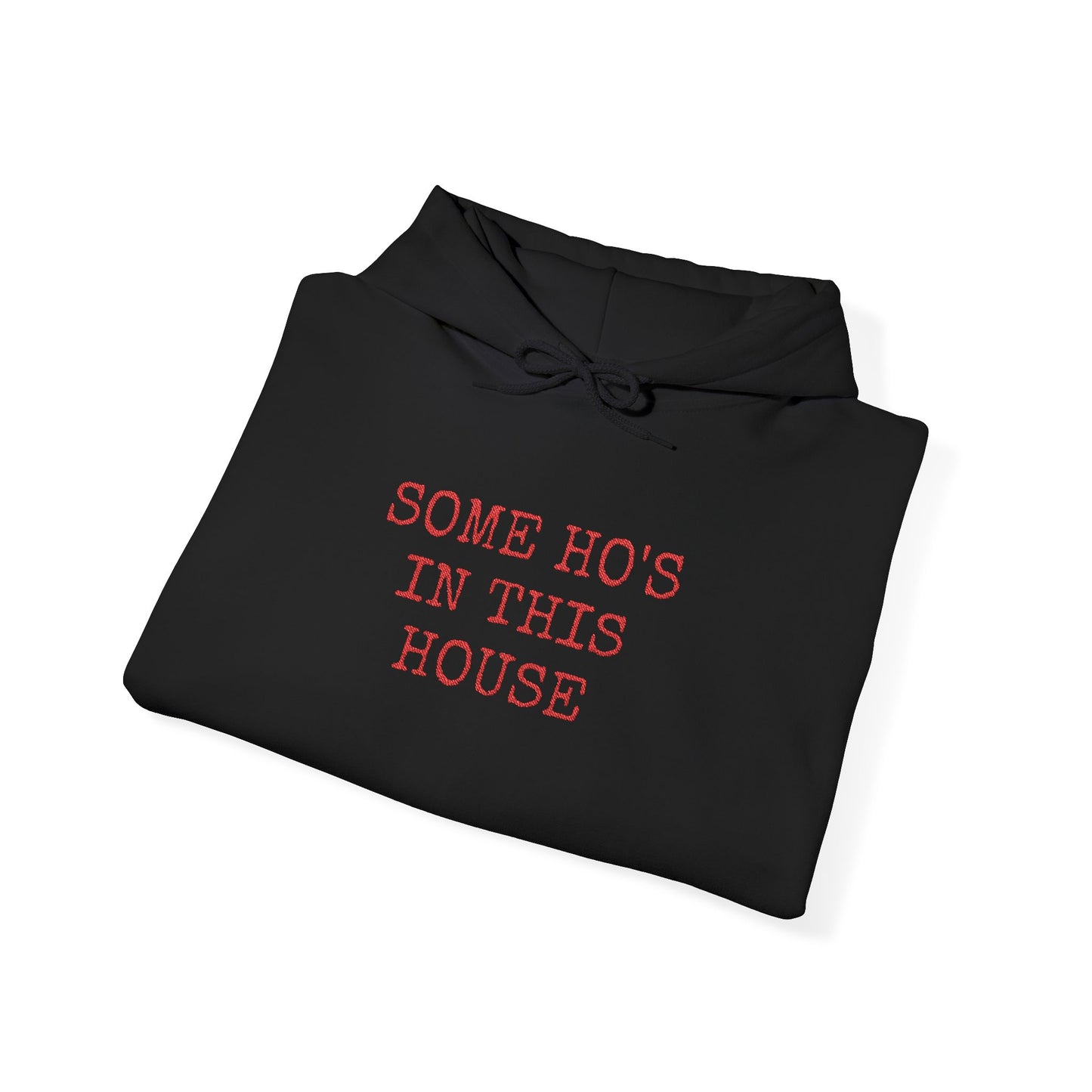 Some Ho’s in This House Embroidered Hoodie – Christmas Drop