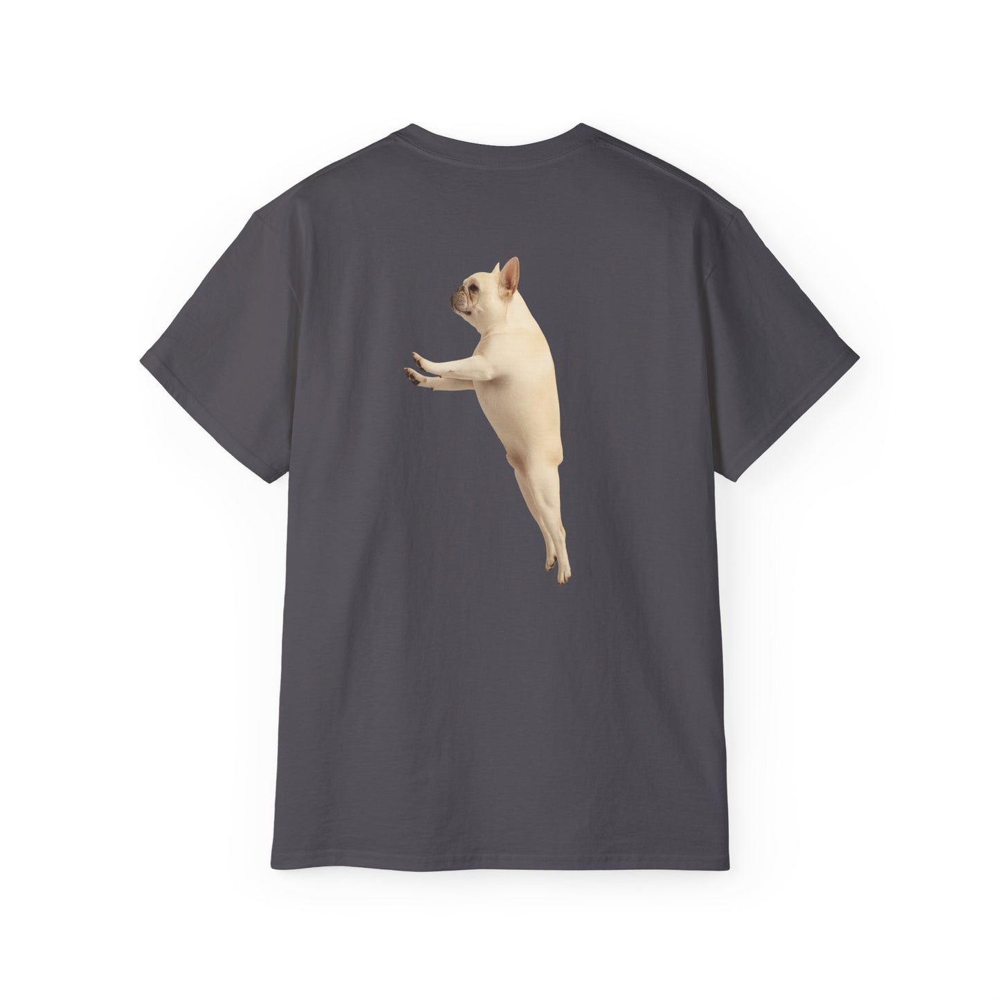 Here for Leg Day | Funny Gym T-Shirt with French Bulldog Graphic – Unisex – CAN