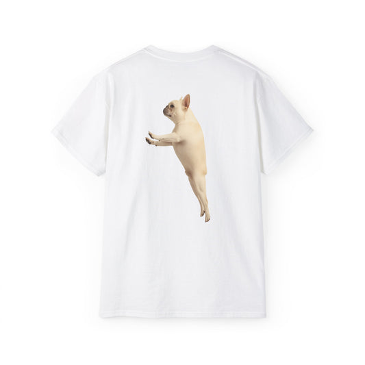 Here for Leg Day | Funny Gym T-Shirt with French Bulldog Graphic – Unisex