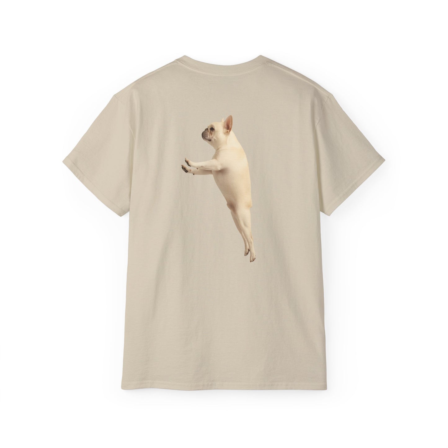 Here for Leg Day | Funny Gym T-Shirt with French Bulldog Graphic – Unisex – CAN