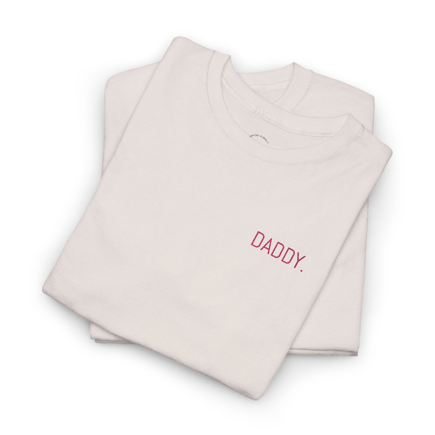 DADDY. | Embroidered Heavy Cotton T-Shirt – Unisex, Minimalist Statement