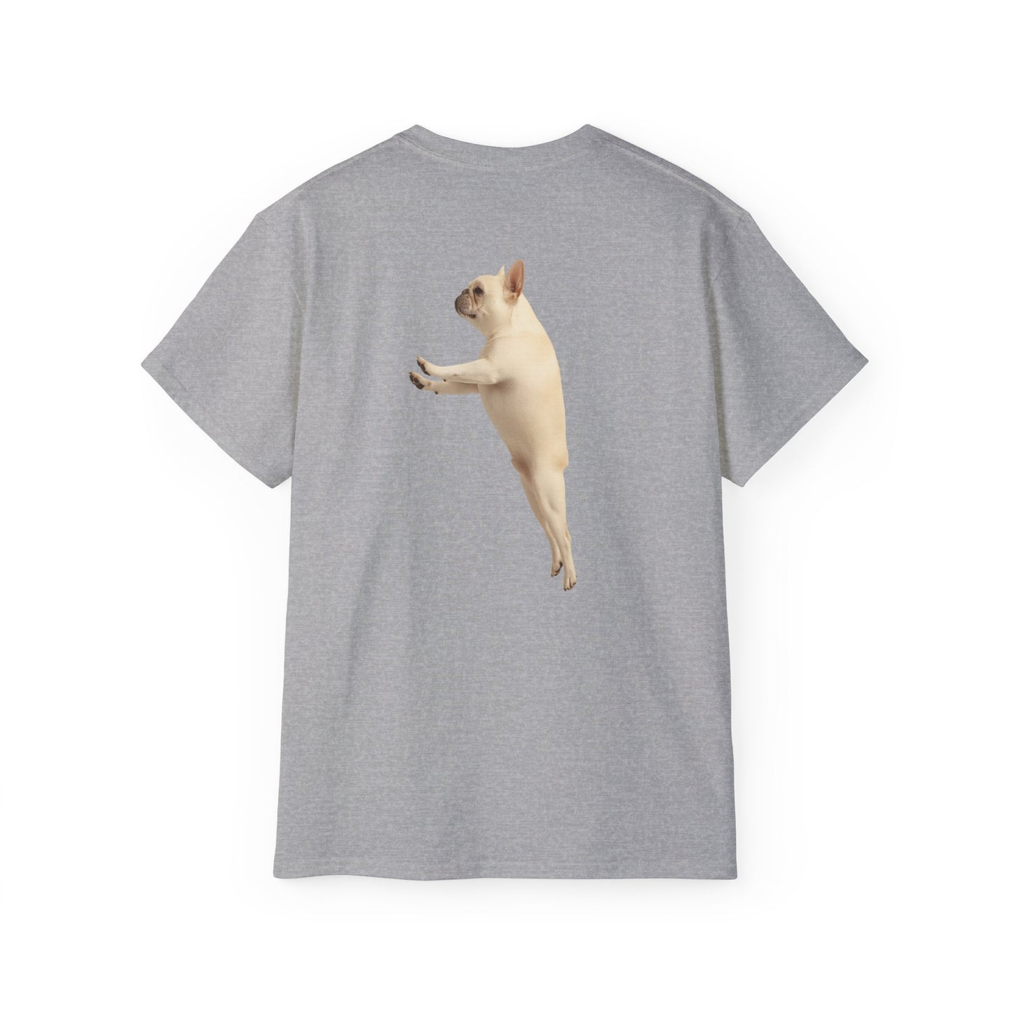 Here for Leg Day | Funny Gym T-Shirt with French Bulldog Graphic – Unisex – CAN