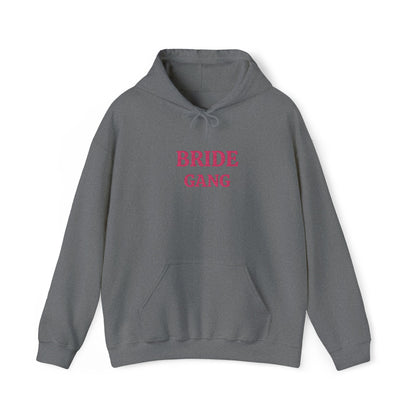BRIDE GANG Pink Embroidered Hoodie – Customizable Wedding Hoodie
