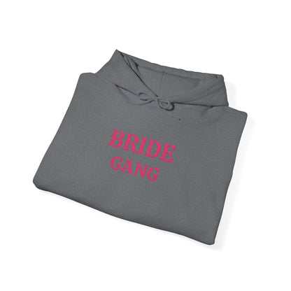 BRIDE GANG Pink Embroidered Hoodie – Customizable Wedding Hoodie