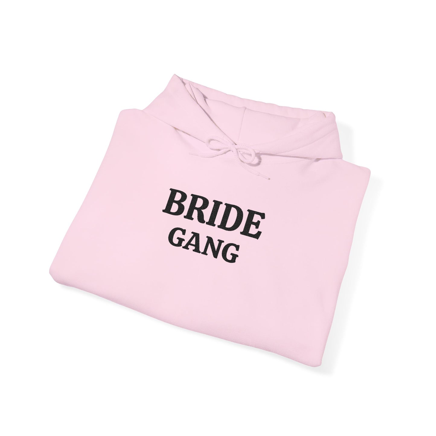 BRIDE GANG Black Embroidered Hoodie – Customizable Wedding Hoodie