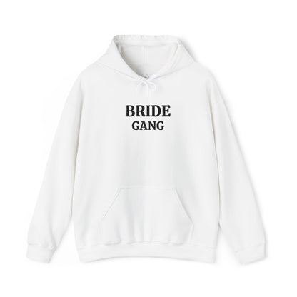 BRIDE GANG Black Embroidered Hoodie – Customizable Wedding Hoodie