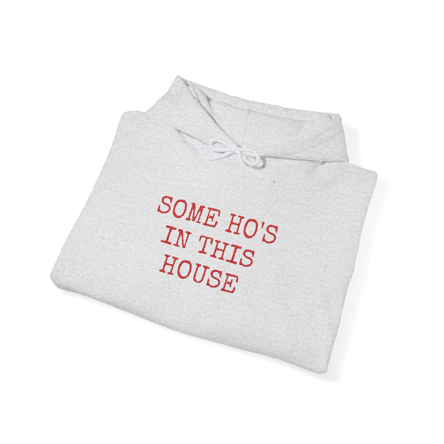 Some Ho’s in This House Embroidered Hoodie – Christmas Drop