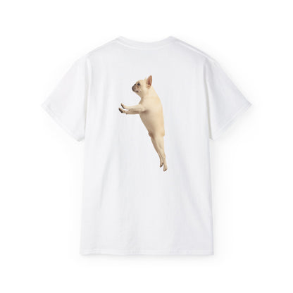 Here for Leg Day | Funny Gym T-Shirt with French Bulldog Graphic – Unisex – CAN
