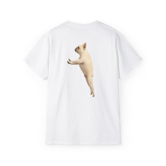 Here for Leg Day | Funny Gym T-Shirt with French Bulldog Graphic – Unisex – CAN