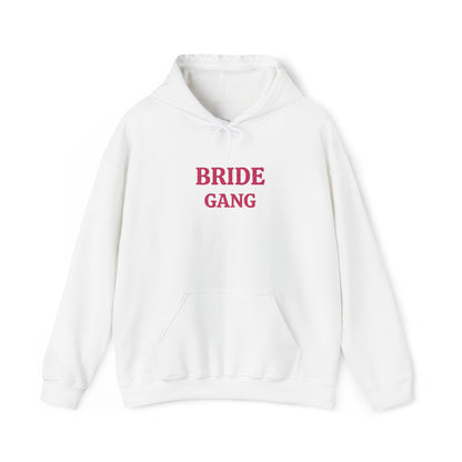 BRIDE GANG Pink Embroidered Hoodie – Customizable Wedding Hoodie