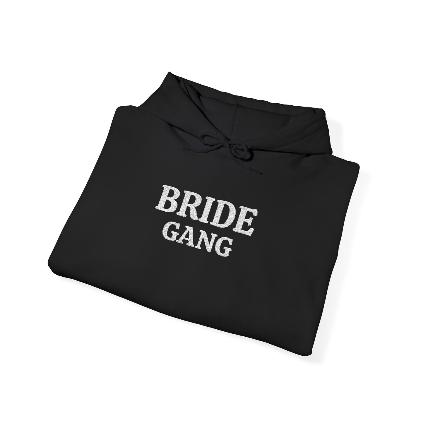 BRIDE GANG White  Embroidered Hoodie – Customizable Wedding Hoodie