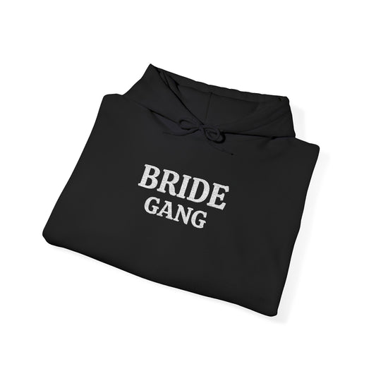 BRIDE GANG White  Embroidered Hoodie – Customizable Wedding Hoodie