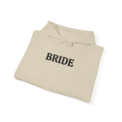 BRIDE Black Embroidered Hoodie – Customizable Wedding Hoodie