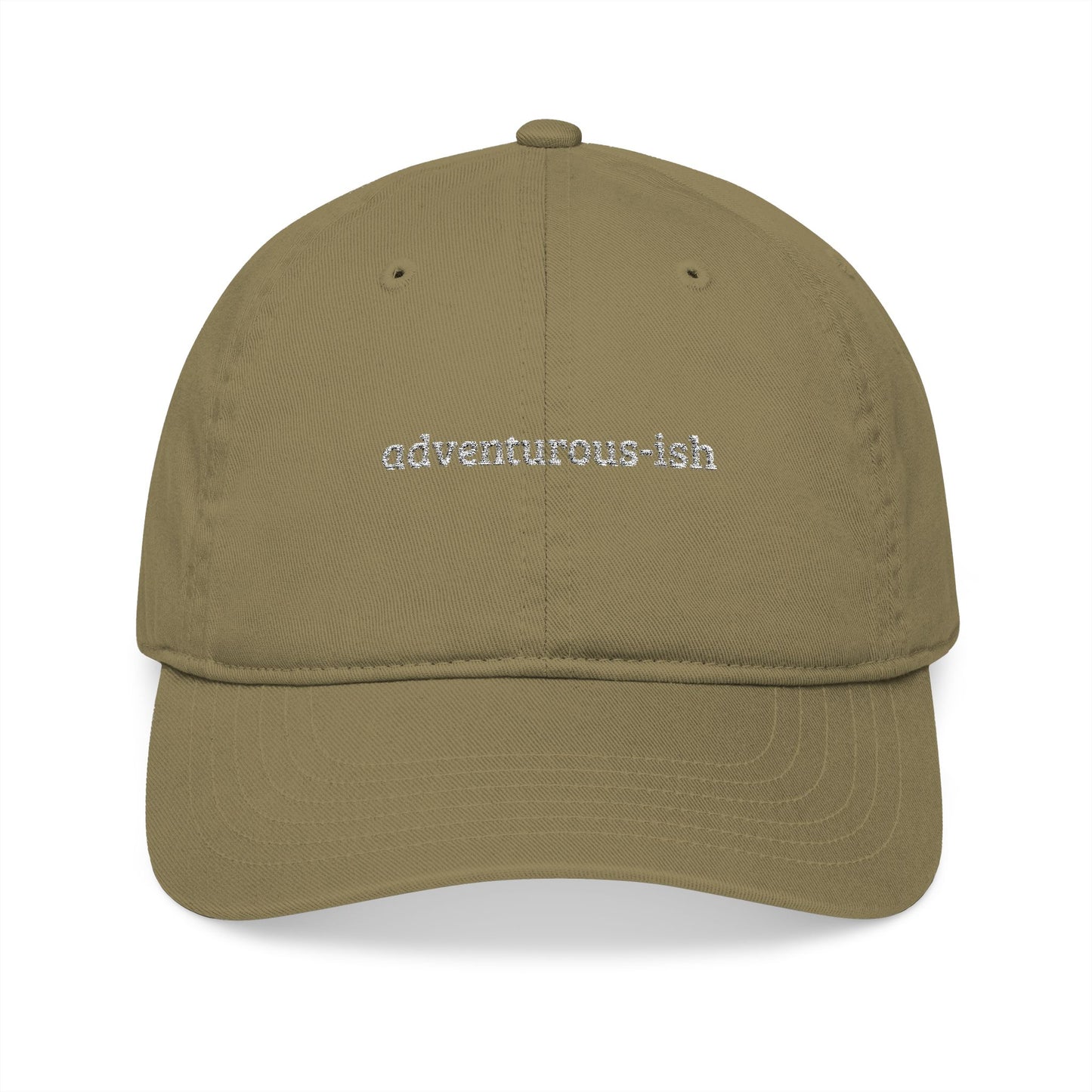 "adventurous-ish" Organic Embroidered Baseball Cap – Sustainable Unisex