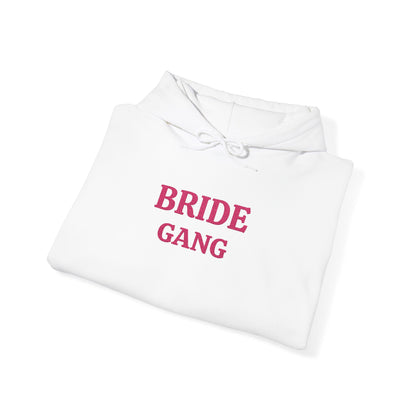 BRIDE GANG Pink Embroidered Hoodie – Customizable Wedding Hoodie