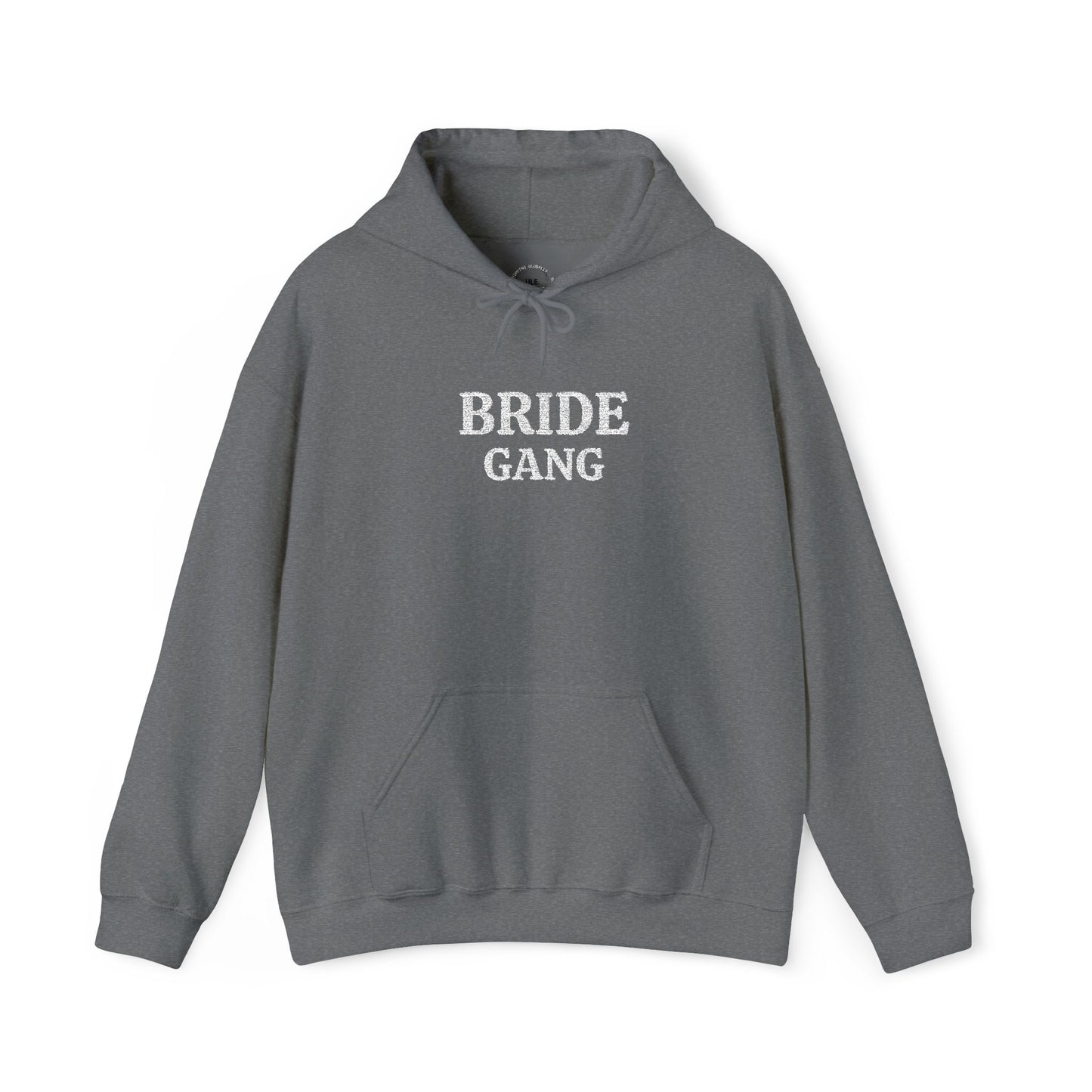 BRIDE GANG White  Embroidered Hoodie – Customizable Wedding Hoodie