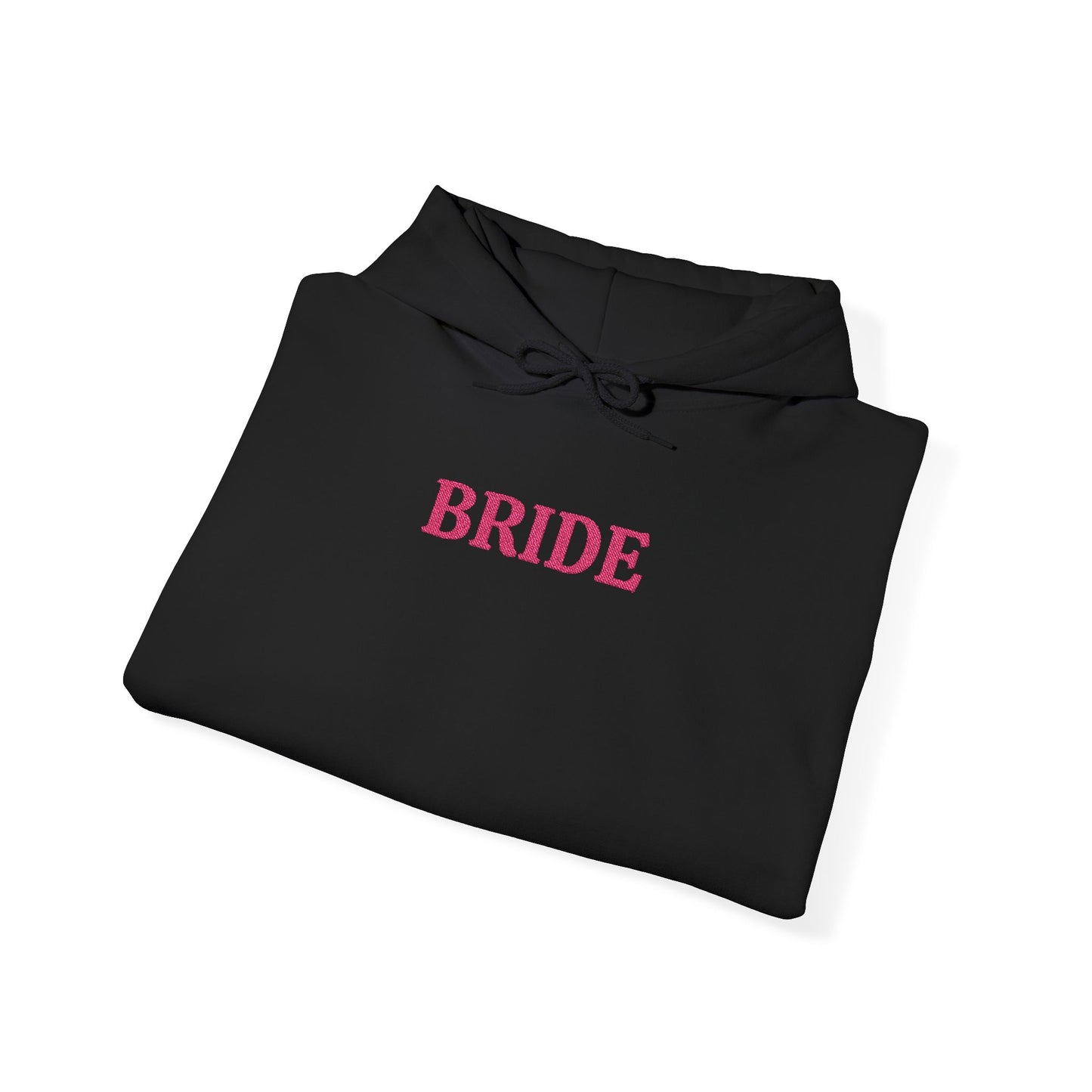 BRIDE Pink Embroidered Hoodie – Customizable Wedding Hoodie