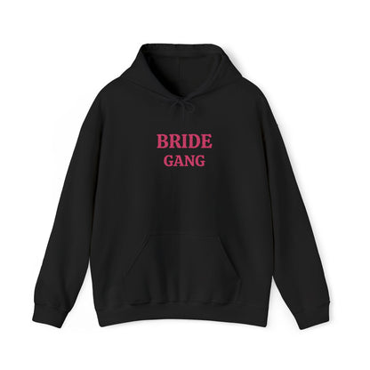 BRIDE GANG Pink Embroidered Hoodie – Customizable Wedding Hoodie