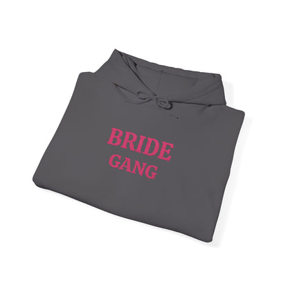 BRIDE GANG Pink Embroidered Hoodie – Customizable Wedding Hoodie
