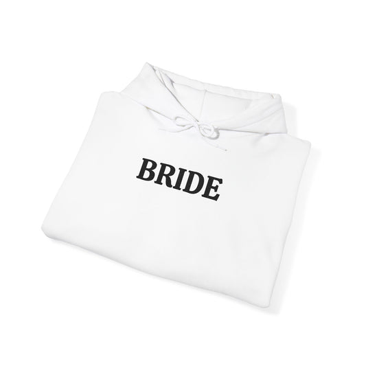 BRIDE Black Embroidered Hoodie – Customizable Wedding Hoodie