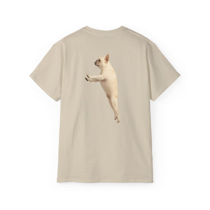 Here for Leg Day | Funny Gym T-Shirt with French Bulldog Graphic – Unisex – CAN