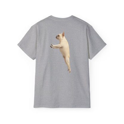 Here for Leg Day | Funny Gym T-Shirt with French Bulldog Graphic – Unisex – CAN